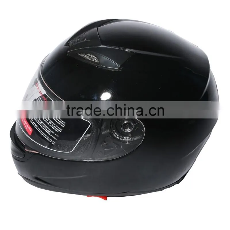 DOT Gloss Black Street Sport Bike Full Face VISOR Motorcycle Adult Helmet M L XL