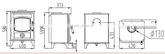 CE certificate can be provided cast iron fireplace with good quality GR905