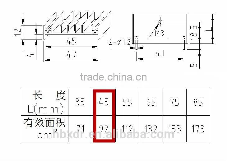 OEM China new best sale product extrusion aluminum heatsink