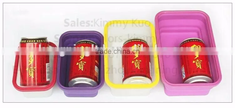 Heat resistant airtight microwave food grade siliconec food container