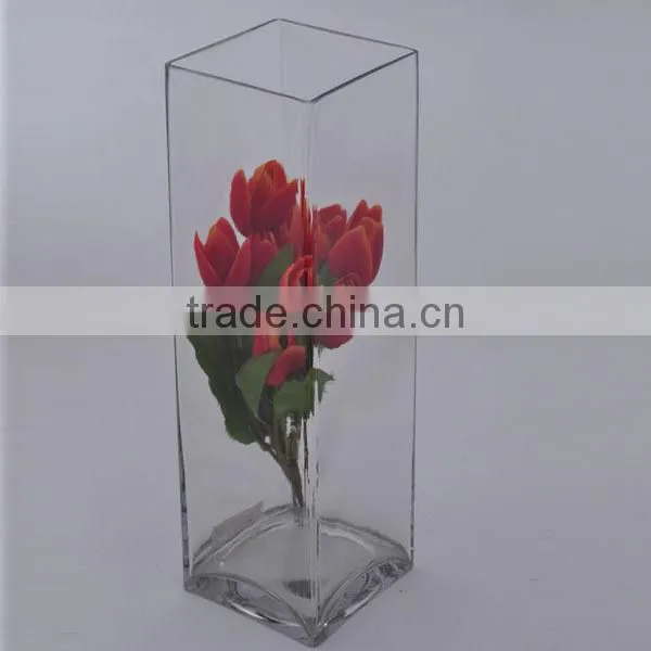 handblown tall square glass vases cheap
