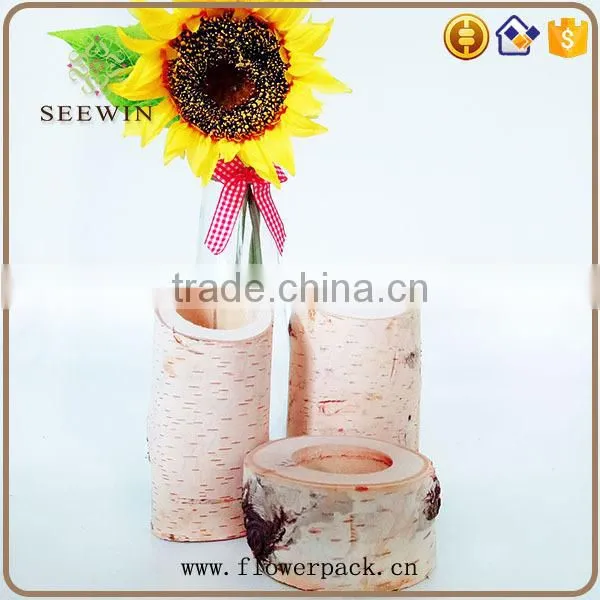 Natural birch candle holder romantic will choose