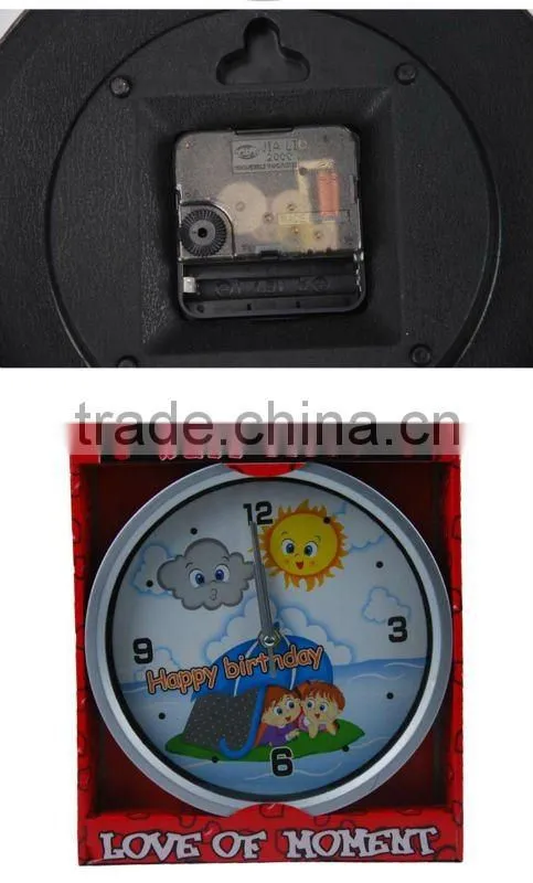 Creative cartoon baby small round wall clock