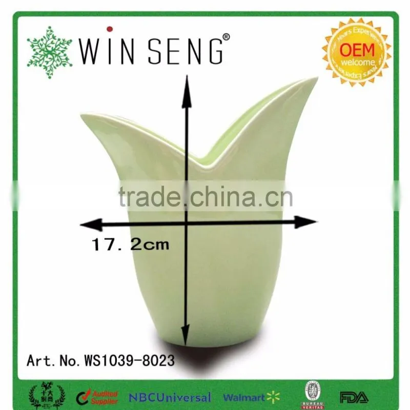 Deep V Shape Ceramic Vases Flower