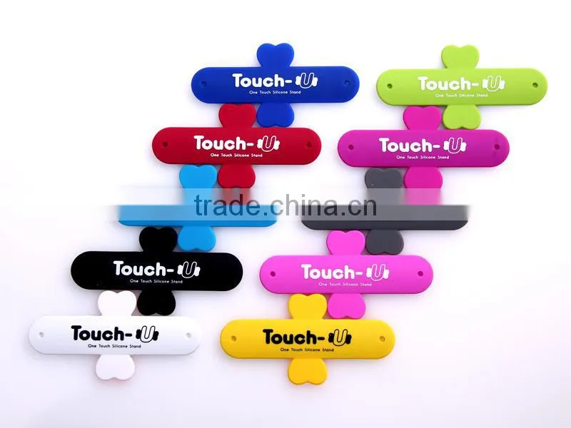 2014 promotional one touch silicone slap smartphone Holder