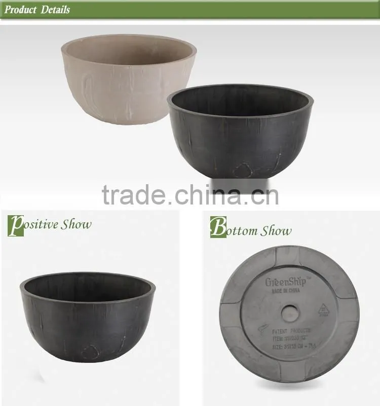 Decorative Garden Plastic Pot From Greenship/ 20 years lifetime/ lightweight/ UV protection/ eco-friendly