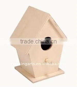 pretty painted wooden decorative bird house,wooden craft bird house