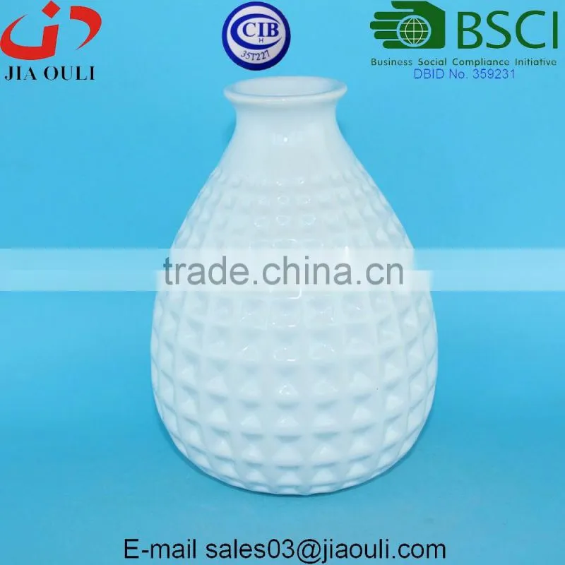 Table decor water transfer printing marble/wood color Mini Ceramic Vase