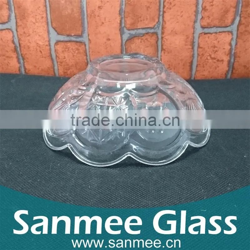 Flower Shpae Clear Glass Bowl Crystal Glass Sugar Bowl