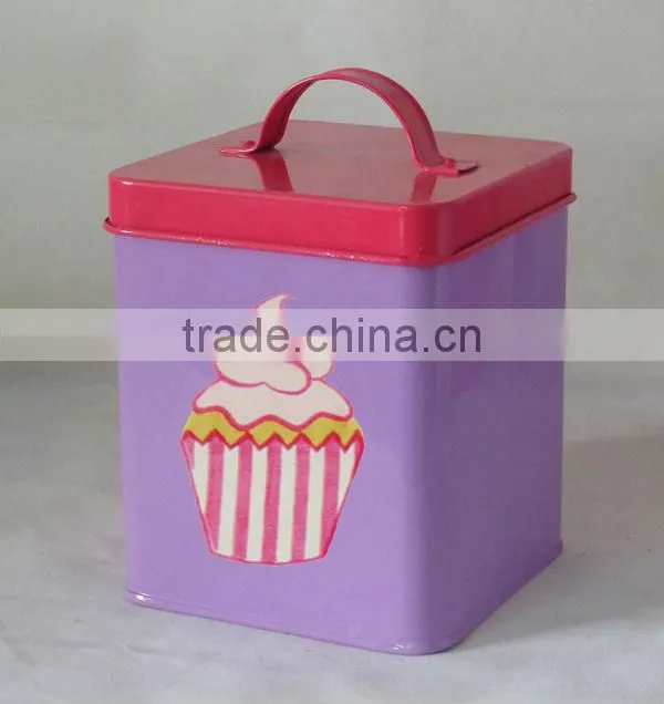 transfer decal two color square square metal box