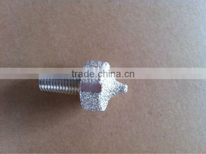Vacuum brazed diamond engraving finger router bits for stone