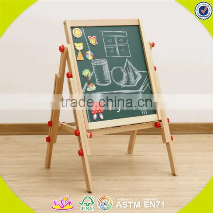 2017 wholesale new products kids wooden blackboard easel best sale children wooden blackboard easel W12B107