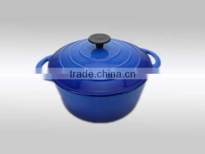 Enamel coated cast iron containers