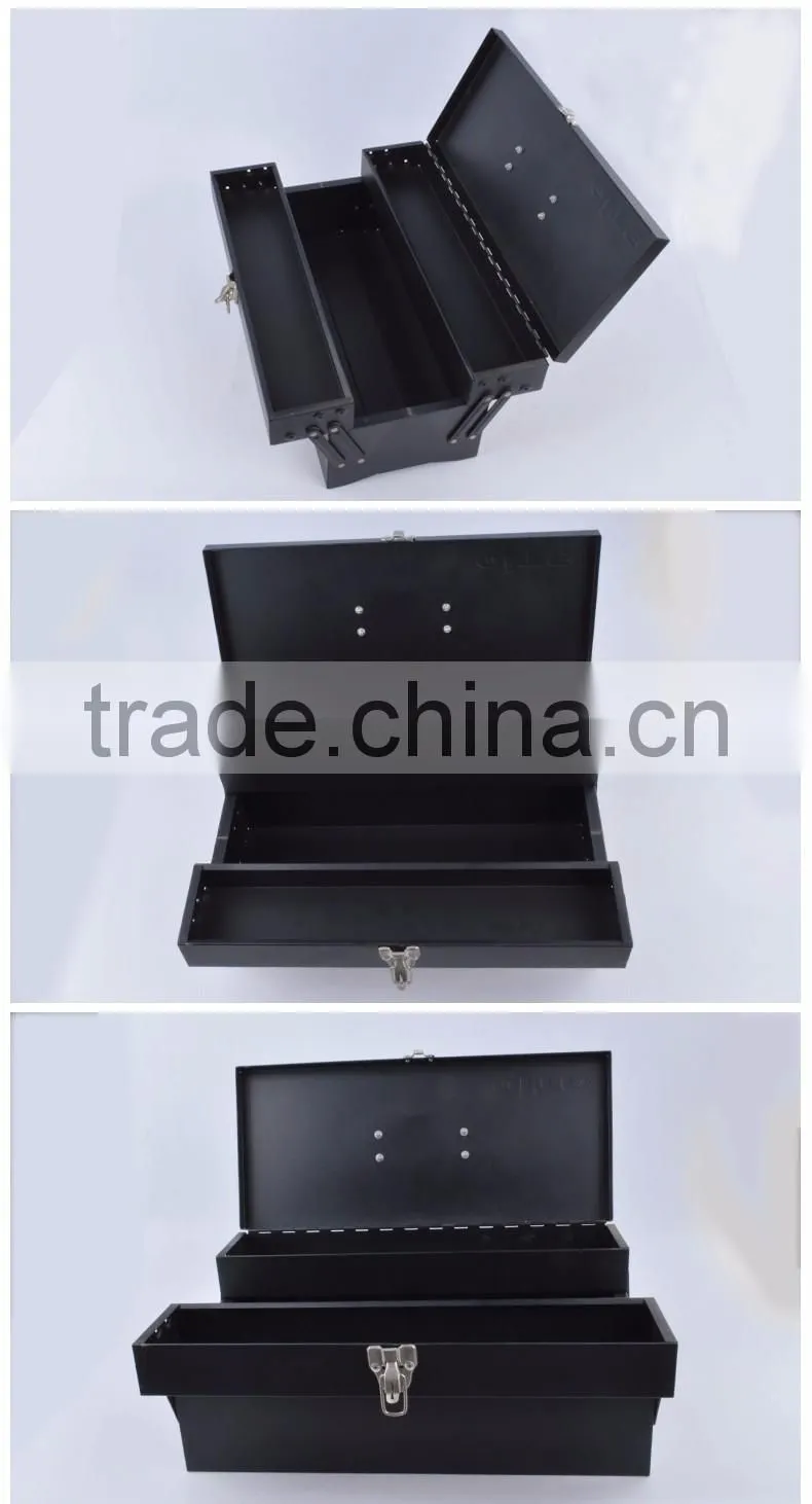 Industry Portable Large Iron 2Layers Tool Box