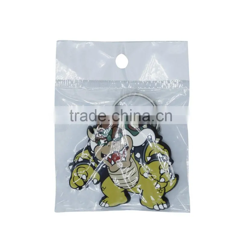 Newest design high quality sport souvenir soft pvc keychain, 2D/3D silicone keyring