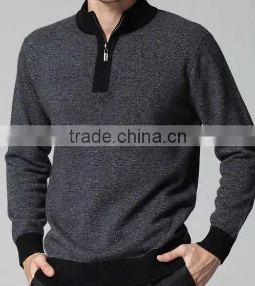Latest design men's business casual cashmere sweater