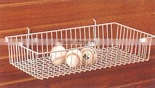 wire mesh storage basket for store/ steel powder coating wire baskets