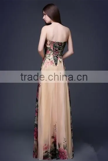 women casual one piece long sleeveless floral maxi dress