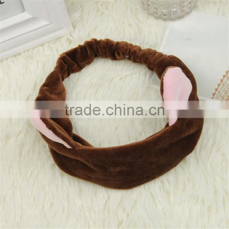 Wholesale women cheap headband Hair Band Bow For Facial Makeup good quality