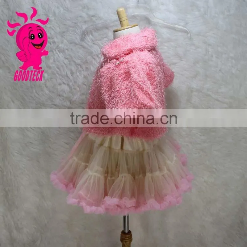 Fake Fur Vest Waistcoats, Winter Baby Girl Clothes Cute Warm Coat Princess Design Girl's Outerwear Thick Fur Kid's Coat