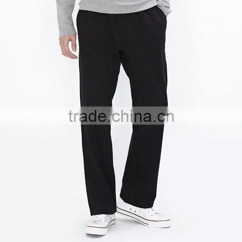 2015 OEM wholesale mens solid color sports gym trousers with side & back pockets