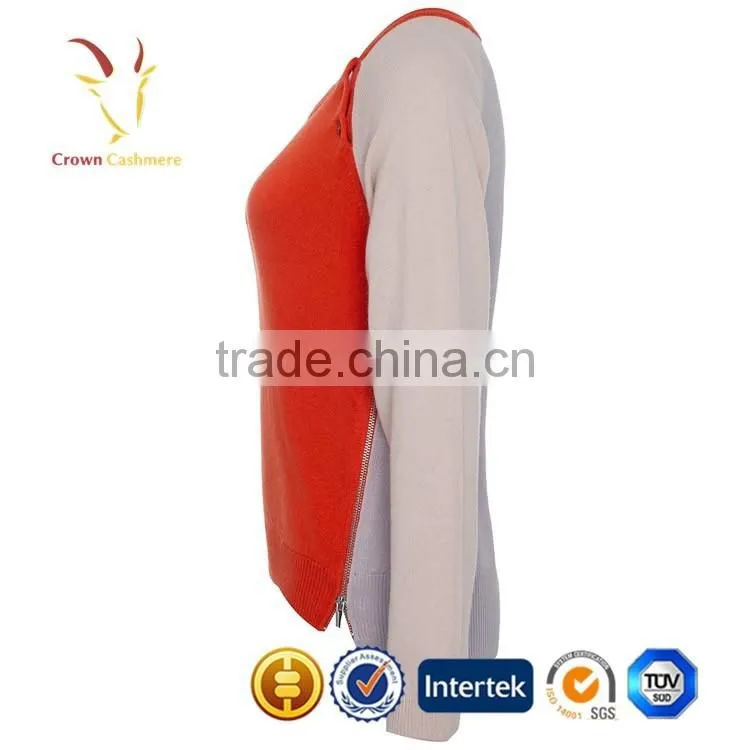 Korean Sweater Knitting Pattern Women Fashion Pullover With Zipper