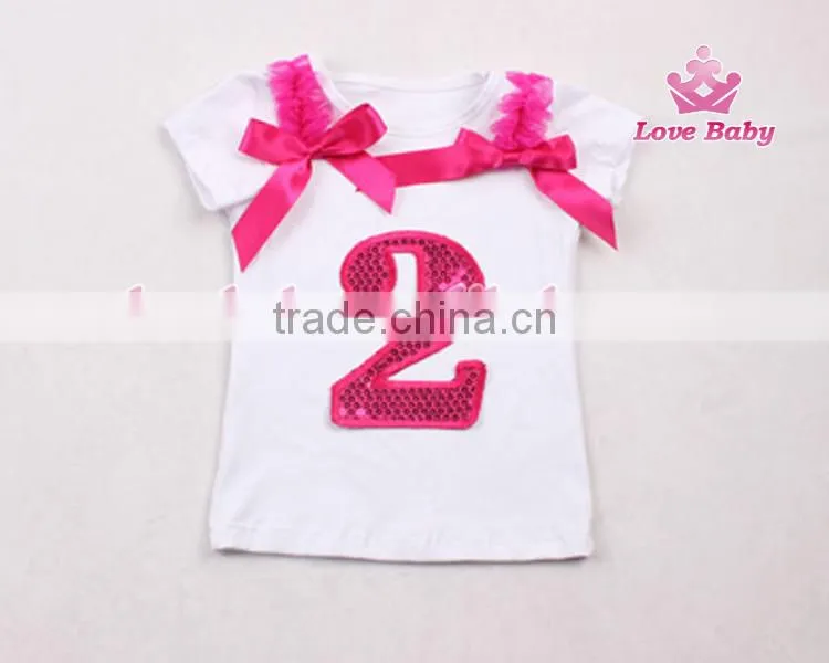 wholesale high quality best selling latest birthday baby top skirt