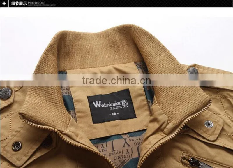 Customize Fashion Man Coat, High Quality 100%Cotton Men Winter Jacket