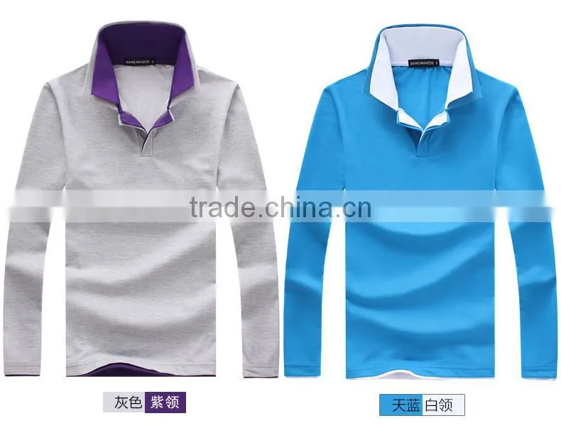 custom made men women long sleeve polo t shirts