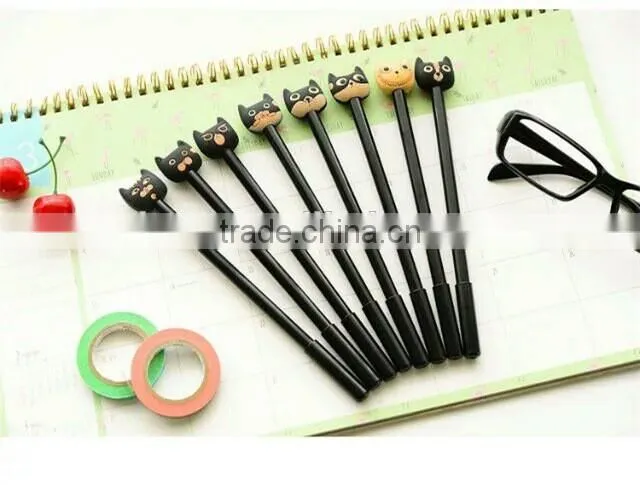 0.5mm ballpoint ball office & student pen plastic animal patterns cap