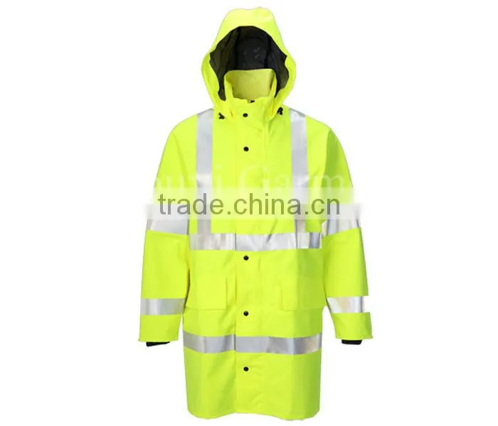 pure cotton fire retard taped workwear jacket with hood
