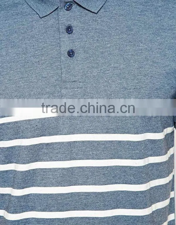 Men's fashion design stripe polo shirt custom polo shirt design with combination