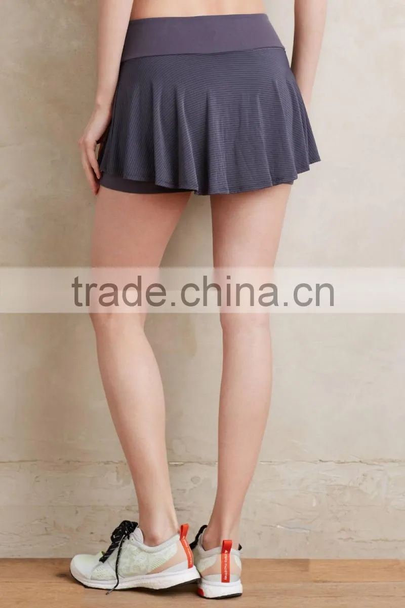 High Quality Women Sports Tennis skirt wholesale Sexy Ruffled Tennis Skort