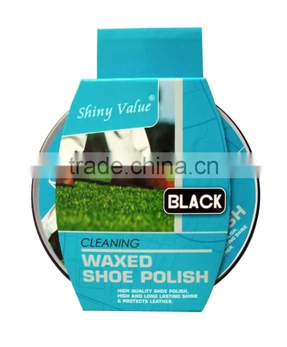 hot selling customized 16g wax shoe polish in tin box