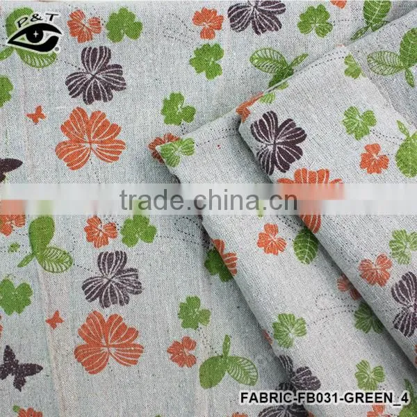 150CM width Canvas Fabric Flower butterfly Pattern Linen Fabric for cushion, bolster, tablecloth, bags, decorative