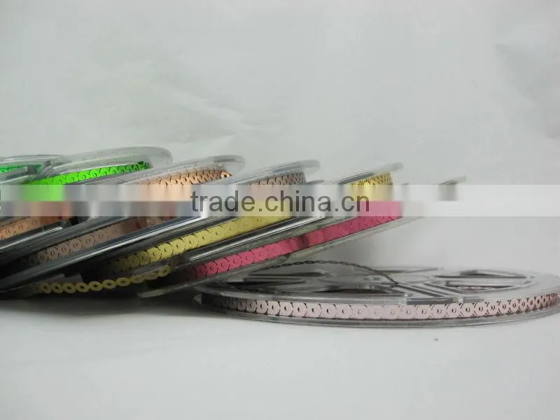 Chain Sequins roll pet sequins foil Color sequins for Embroidery