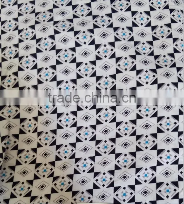 Cotton Blue Red Black Check Pattern Printed Flannel Shirt Fabric for India