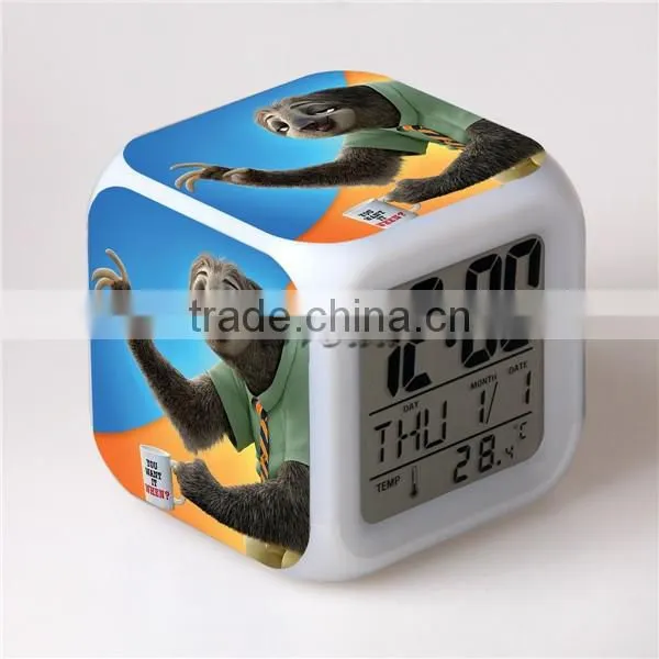 Top selling LED Alarm Clock,Digital desk clock,Zootopia Cartoon Clock for Kids