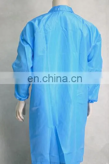 Esd Non-woven antistatic lab coats for Polyester Disposable cleanroom anti-static coverall antistatic garment