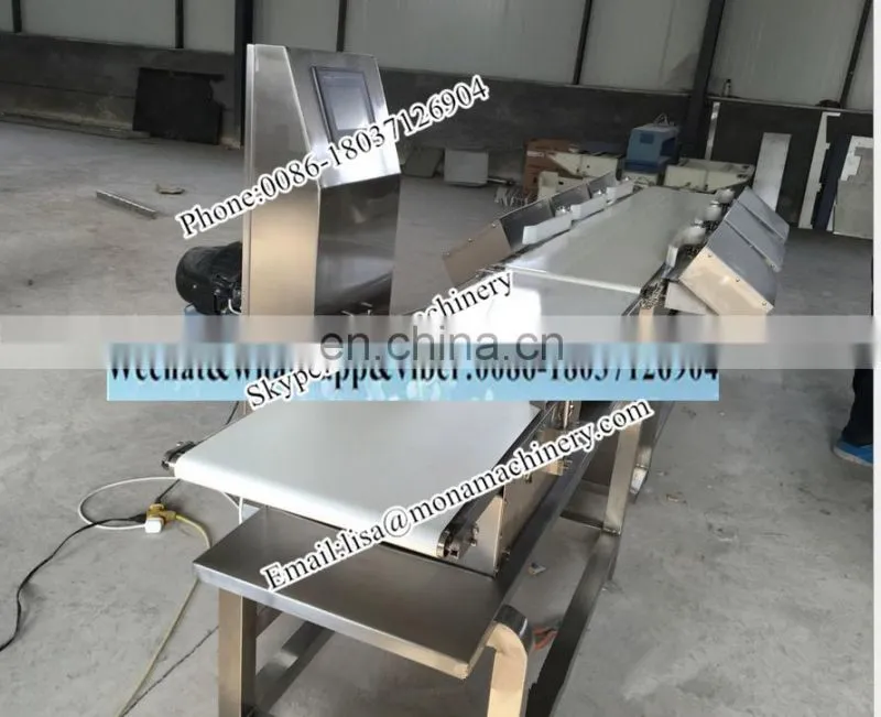 Poultry And Seafood Weight Grading System (10-3000g) 6 Grade Fish Sorting Machine (10g~1200g)