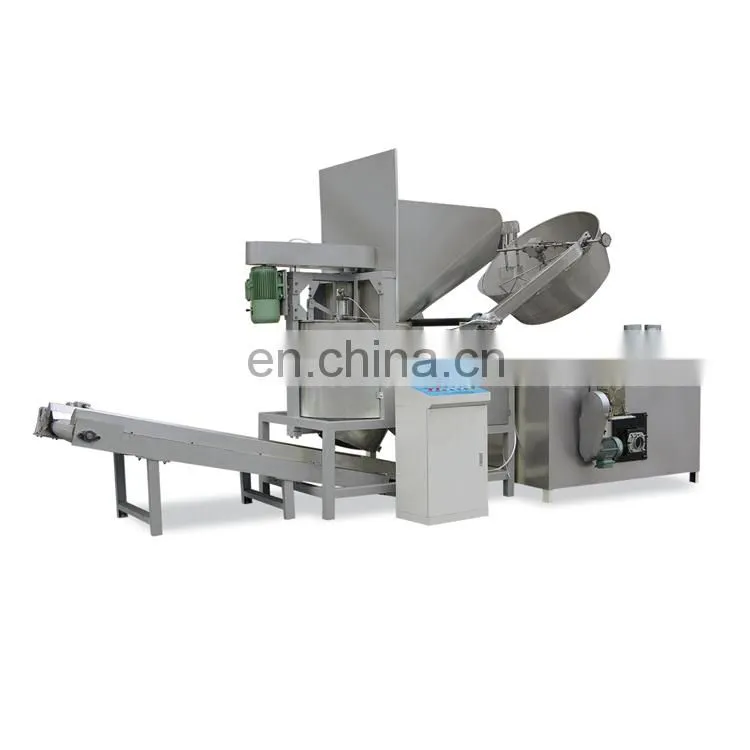 2019high quality Carrot Garlic pumpkin pellet snacks automatic frying machine potato chips nuts continuous fryer