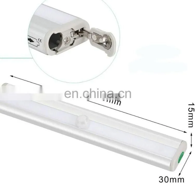 2019 amazon wireless wardrobe PIR strip motion sensor light 10 led