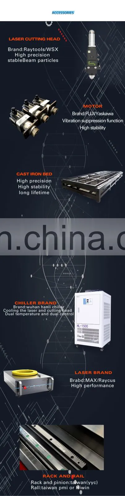 3015 Fiber laser cutting machine cnc 2000w 1000W Raycus Laser Power