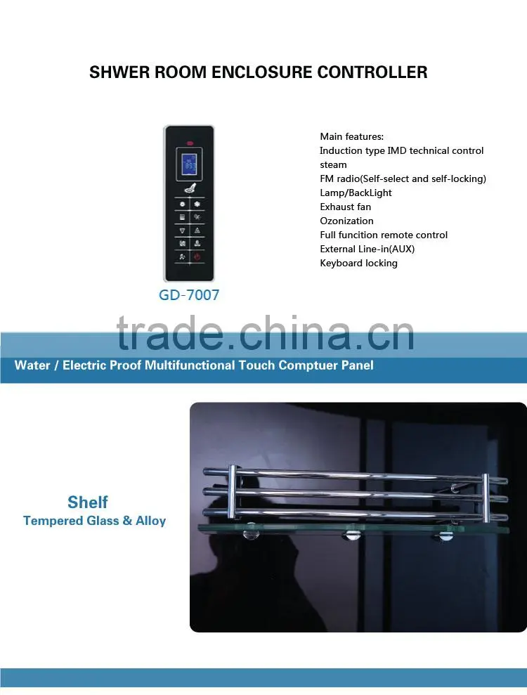 High Quality Acrylic Wet Steam Room Hinge Door Shower Room K-7039