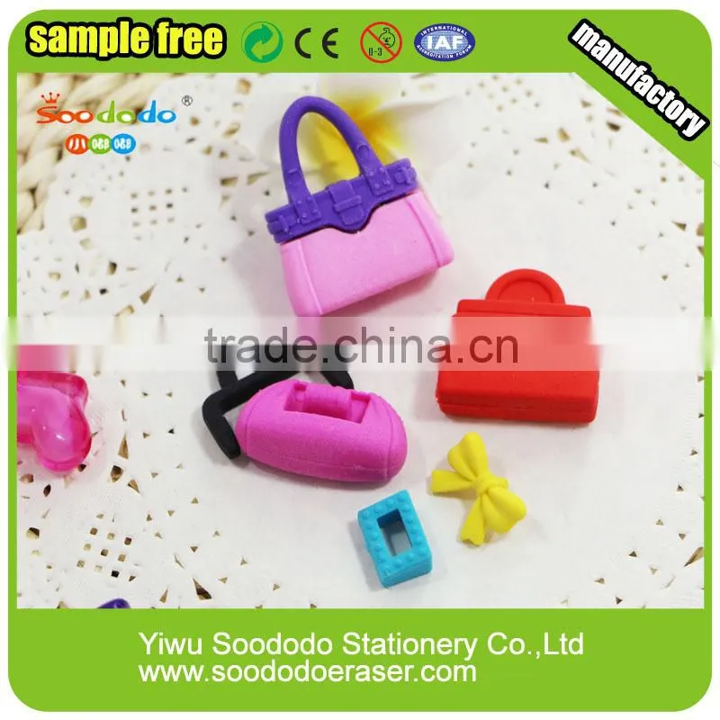 Cheap Colorful Bag shaped eraser supplier