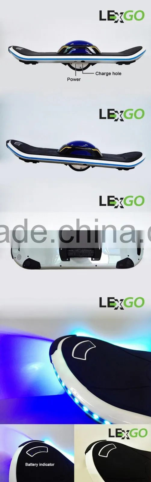 6.5 inch Adult Kick Scooter Big Wheels, Lexgo-2 Big Wheel Electric Kick Scooter CE/FCC/RoHS Certificates
