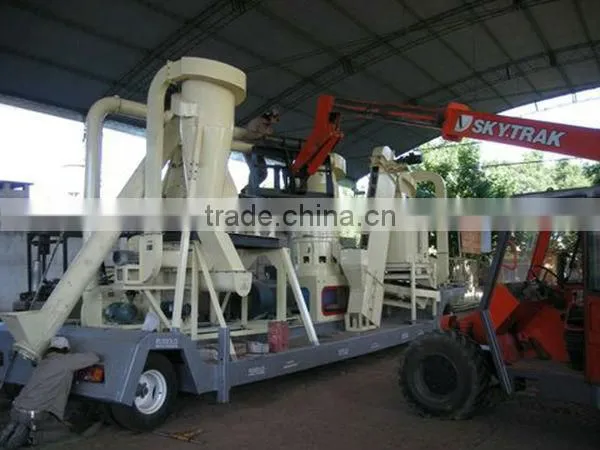 mobile wood pellet production line/wood pellet mill
