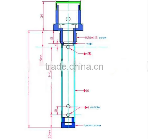 F300 fuel water tank level monitoring sensor capacitive water level sensor with 0-5v output high quality and resolution