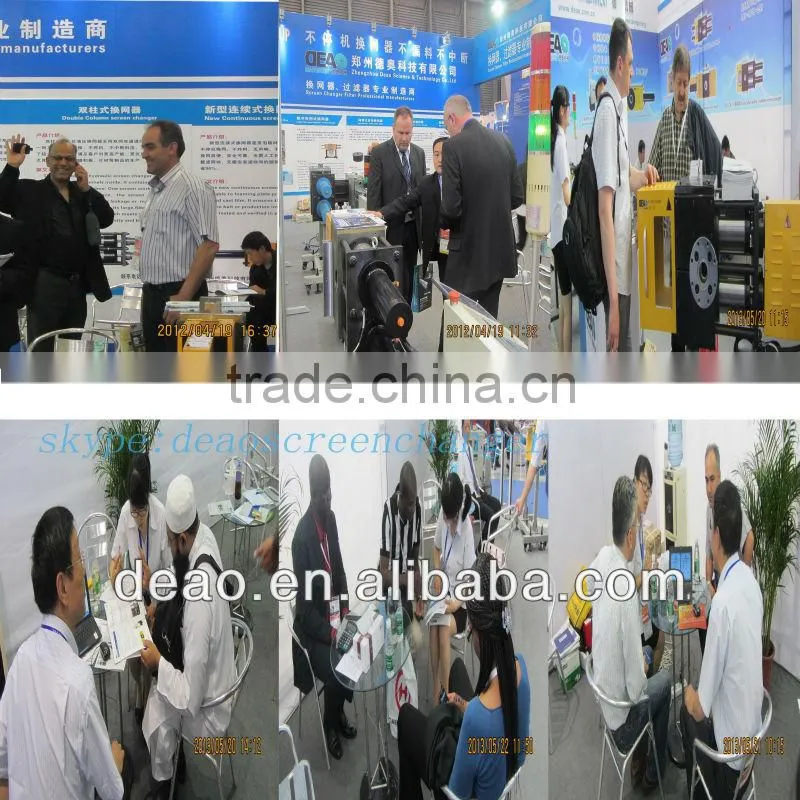 Screen changer for plastic sheet extruding machine