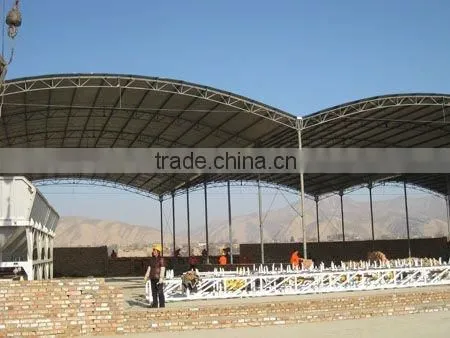 steel framed structure ceiling used in the factory